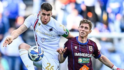 Sampdoria, a Reggio Emilia quarto pari di fila: da 0-2 a 2-2 in dieci (espulso Niang)