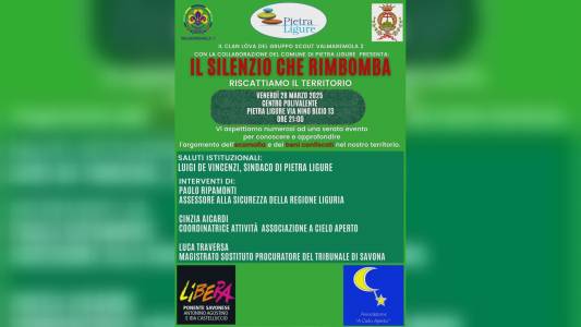 “Il silenzio che rimbomba, riscattiamo il territorio": a Pietra Ligure l'iniziativa per la Giornata in ricordo delle vittime di mafia