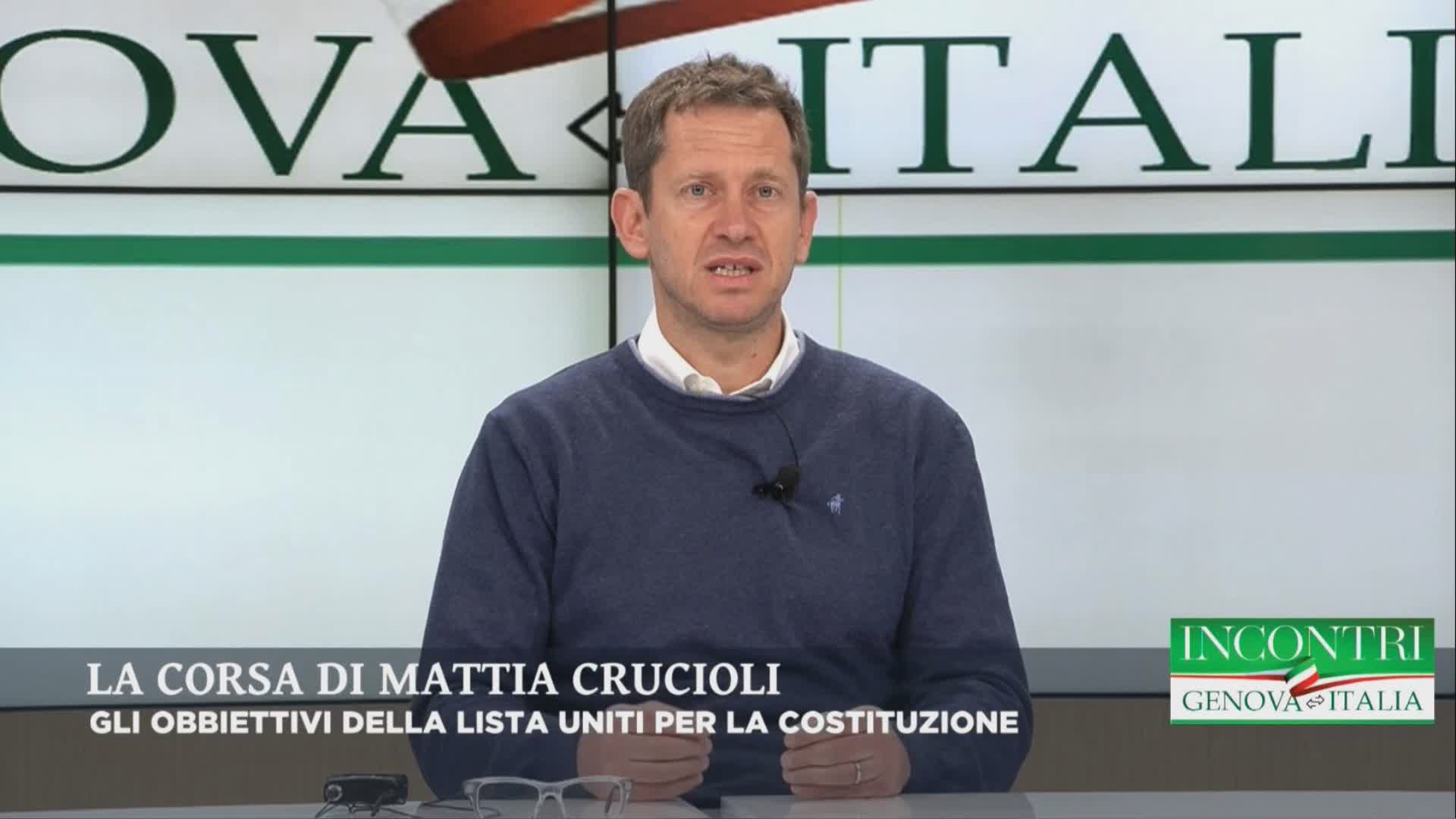 Genova, Comunali, Crucioli (UpC) a Telenord: "Superare divisioni tra destra e sinistra per pace e disarmo"