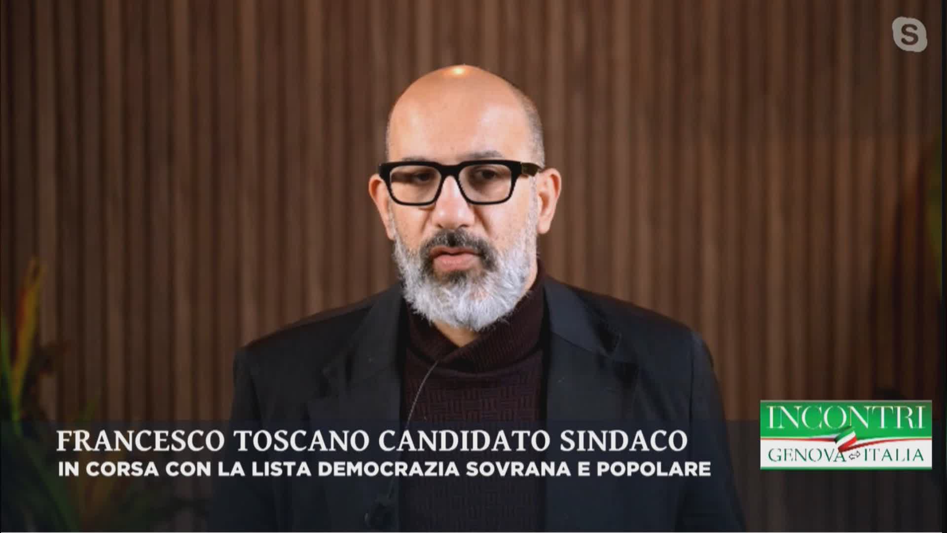 Genova, Comunali, Toscano (DSP) a Telenord: "Un voto di resistenza democratica contro il totalitarismo"
