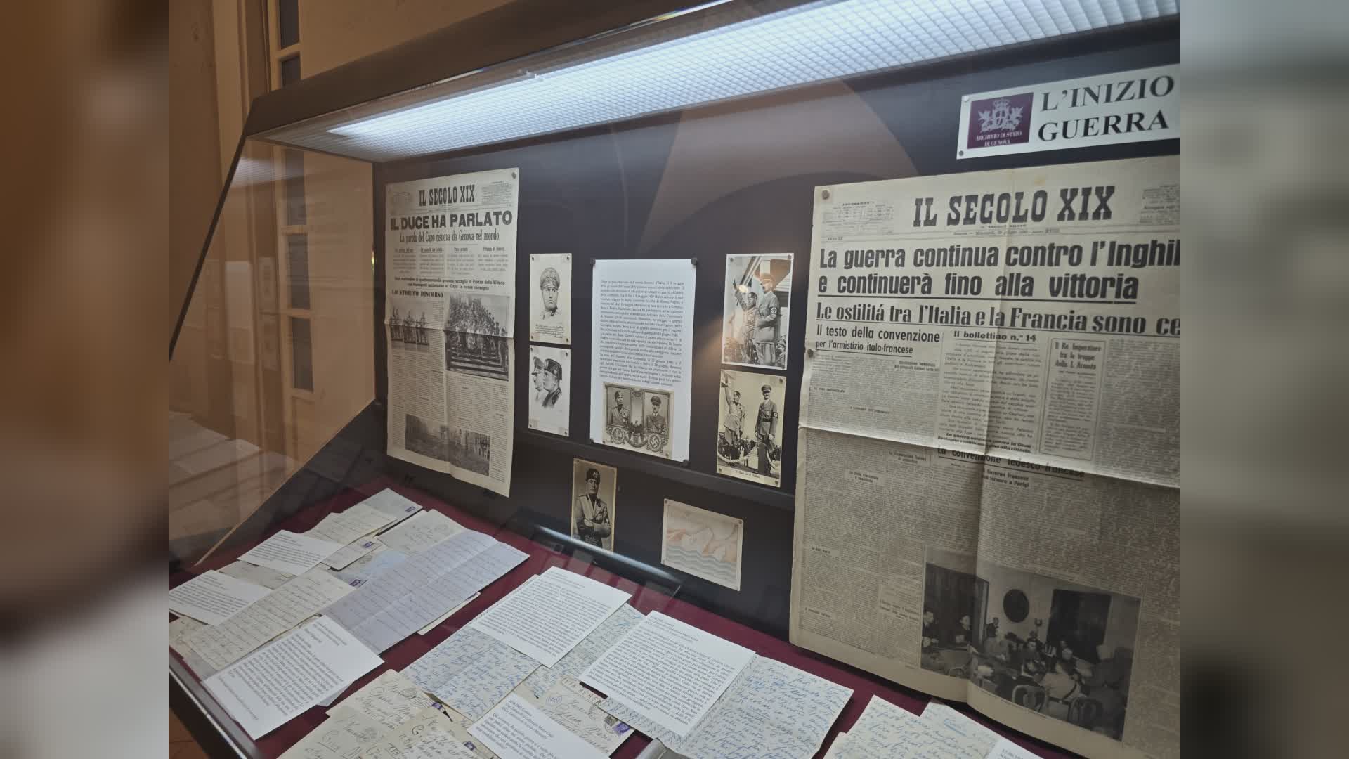 'La guerra è finita', mostra dell'Archivio di Stato di Genova: lettere e documenti in 18 teche