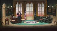 Sanremo, November di Mamet: applausi alla satira politica e comicità di Luca Barbareschi