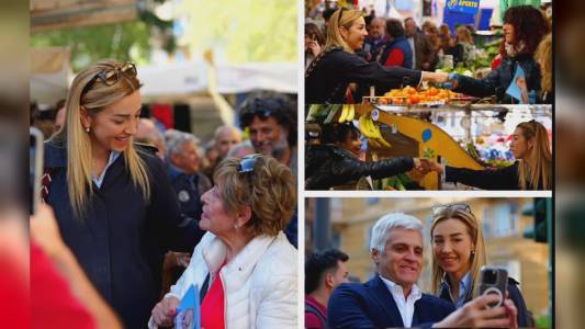 Comunali, Silvia Salis al mercato di piazza Palermo: "Commercio di vicinato, imperdibile tessuto vivo della città"
