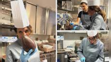 Elezioni: Ilaria Cavo alla prova di 'Un giorno da artigiano' confeziona uova di cioccolato