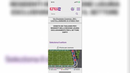 Sampdoria, esauriti i 300 posti disponibili al "Menti" di Castellamare di Stabia