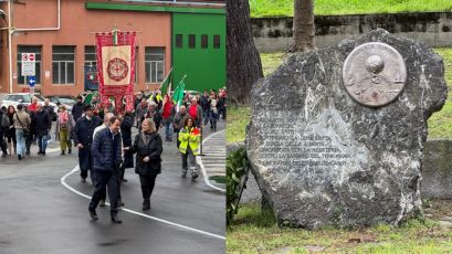 Genova, le celebrazioni della Liberazione iniziano da Ansaldo. Anpi: "Vogliono cancellare la memoria, ecco perché è importante essere qui"