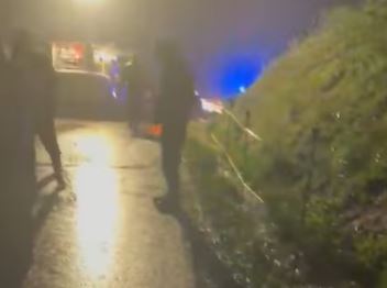 Frana a Luni, chiuso un tratto di via Brigate Partigiane dopo le piogge intense