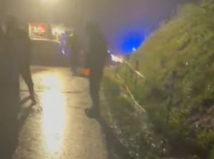 Frana a Luni, chiuso un tratto di via Brigate Partigiane dopo le piogge intense