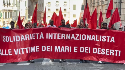 Genova, in centinaia in corteo nel Primo Maggio promosso da Lotta Comunista