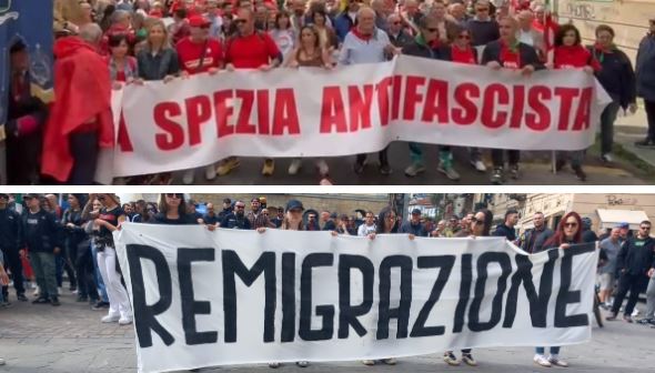 Alla Spezia il corteo di Casa Pound e la contromanifestazione antifascista, Anpi: "La città non tollera provocazioni"
