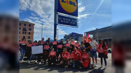 Sciopero nazionale Lidl Italia, a Genova lavoratori chiedono rinnovo del contratto