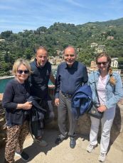 Portofino, giornata in riviera per il giornalista Rai Bruno Vespa