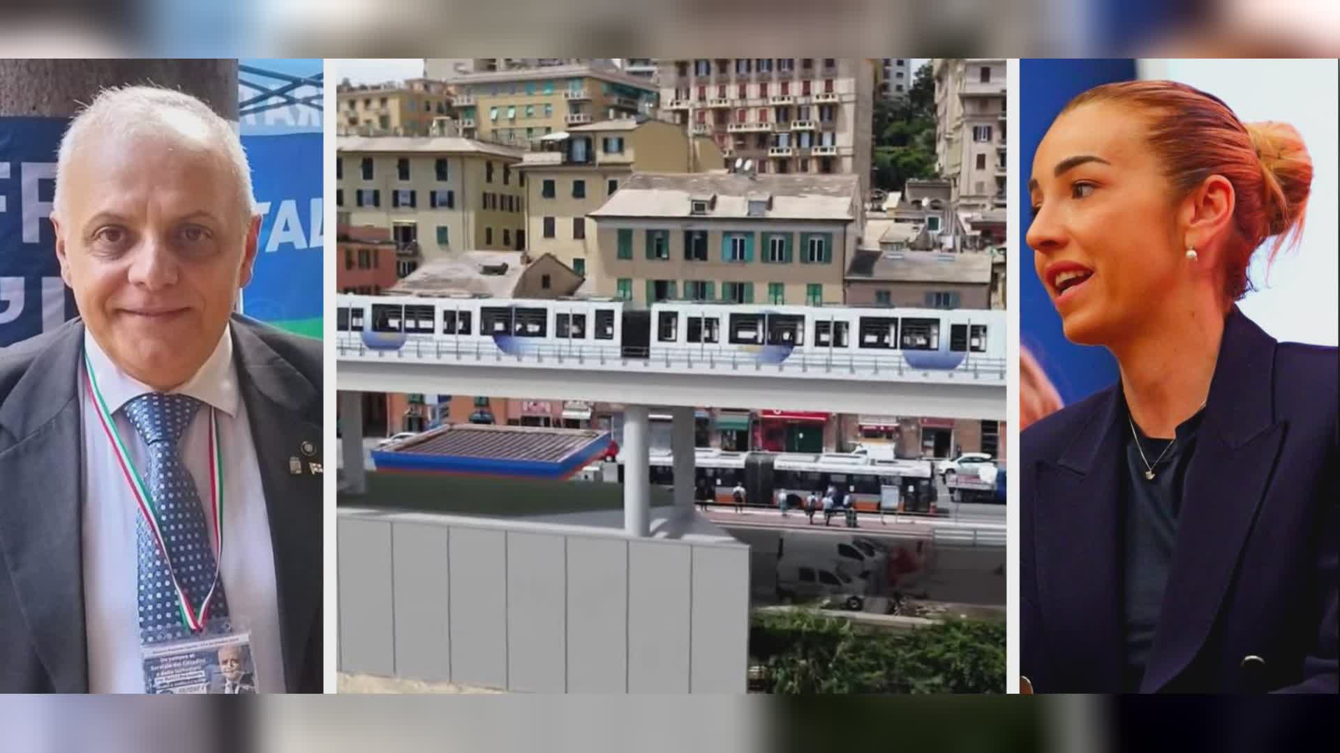 Skymetro, Falcone attacca sindaca Salis: "Altro che tram, ora vuole il 'Rivermetro' sul greto del Bisagno"