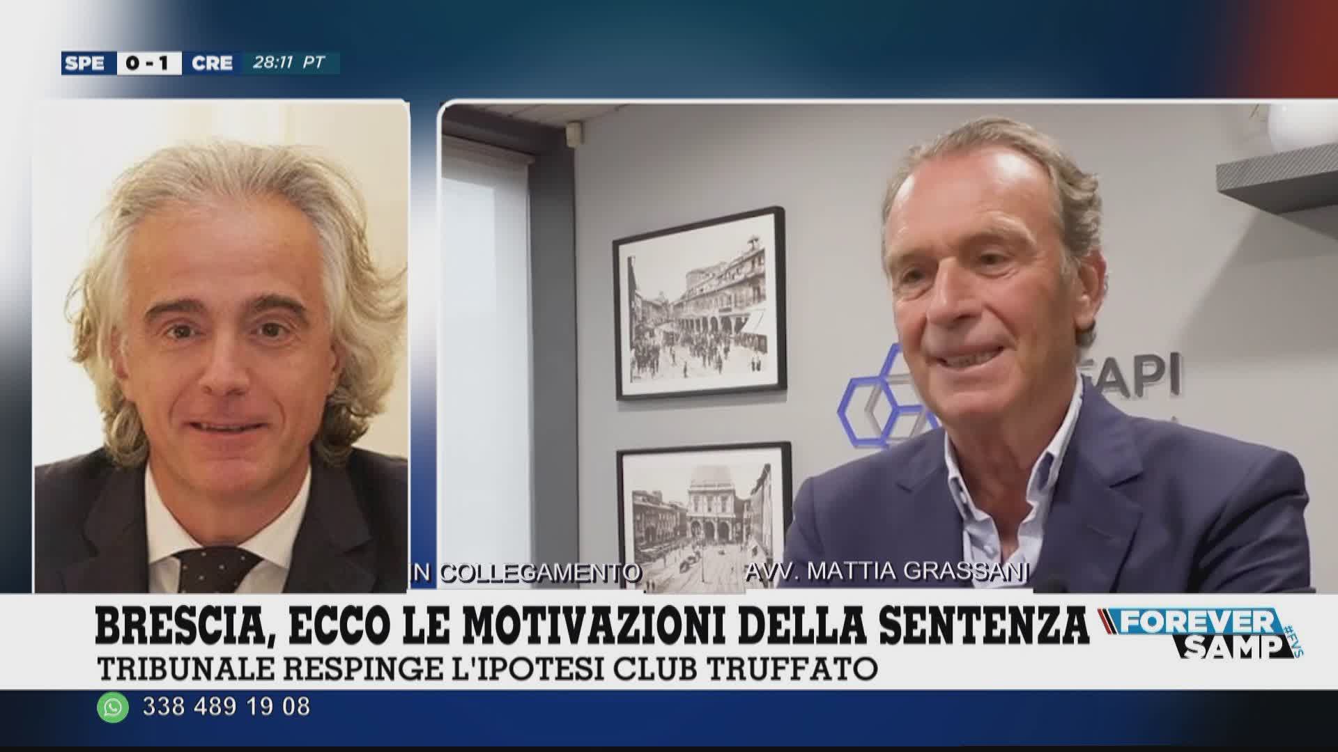 Caso Brescia, l'avvocato Grassani: "Sentenza esaustiva, stucchevole la teoria del complotto per favorire la Sampdoria"