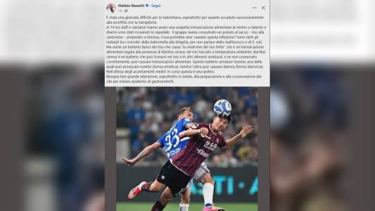Salernitana intossicata, Bassetti: "Potrebbe dipendere dal bacillus cereus"