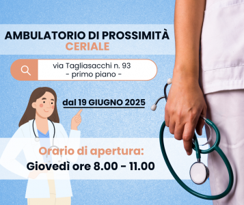 Ceriale, apre l'ambulatorio di prossimità: accesso libero ogni giovedì