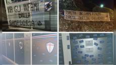 Sampdoria, blitz notturno dei tifosi contro la sede: adesivi e striscioni di contestazione