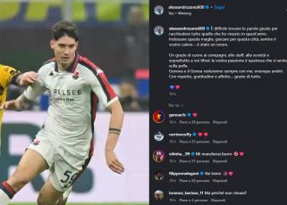 Genoa, Zanoli saluta: "Un onore aver indossato questa maglia"