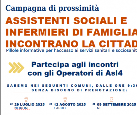 Asl 4, al via due nuove campagne di prossimità nelle località dell'entroterra