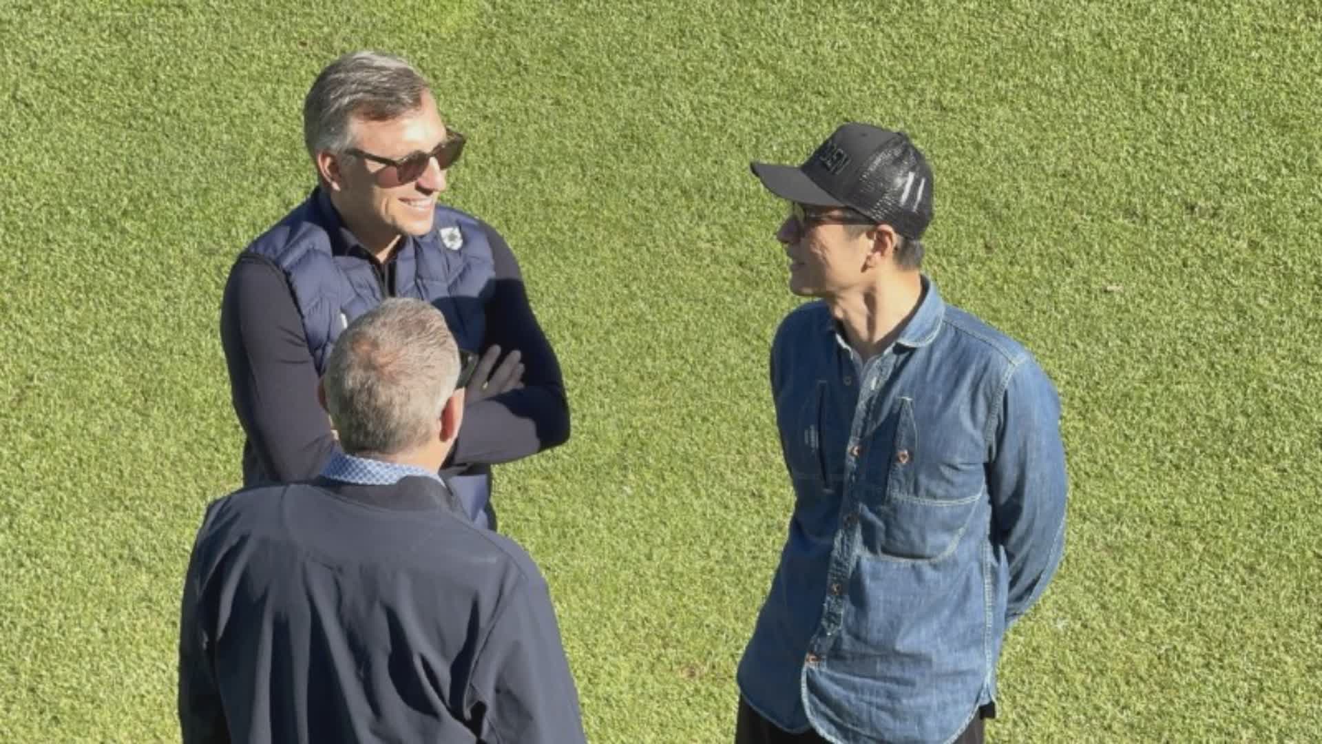 Sampdoria, il patron Tey fa visita alla squadra in ritiro: le immagini di Telenord