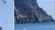 Riva Trigoso: cade dalla scogliera dopo un volo di dieci metri, grave turista di 46 anni portato al San Martino in elicottero