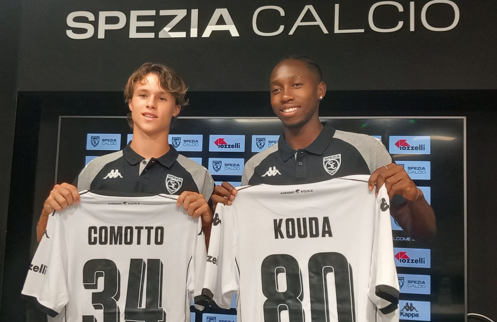 Spezia, Kouda e Comotto in coro: “Pronti a dare tutto per la squadra, entusiasti di vestire la maglia bianca