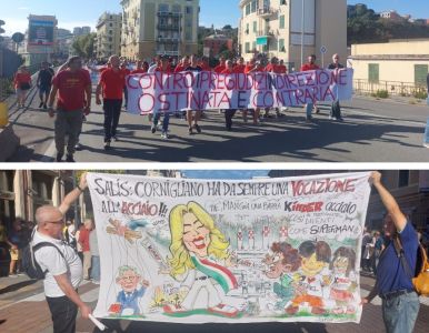 Tensioni a Cornigliano: scontro tra manifestanti pro e contro il nuovo forno elettrico