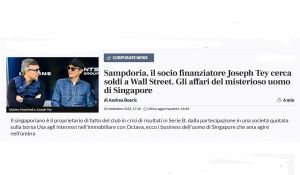 Non solo Sampdoria: tutti gli investimenti di Joseph Tey fra Singapore e Wall Street, dal software alla ristorazione agli e-sports