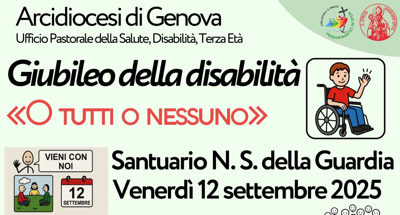 “O tutti o nessuno”: al Santuario della Guardia il Giubileo della Disabilità con l’Arcivescovo Tasca