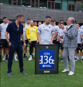 Sampdoria, maglia speciale e premio Gentleman Morosini per Massimo Coda