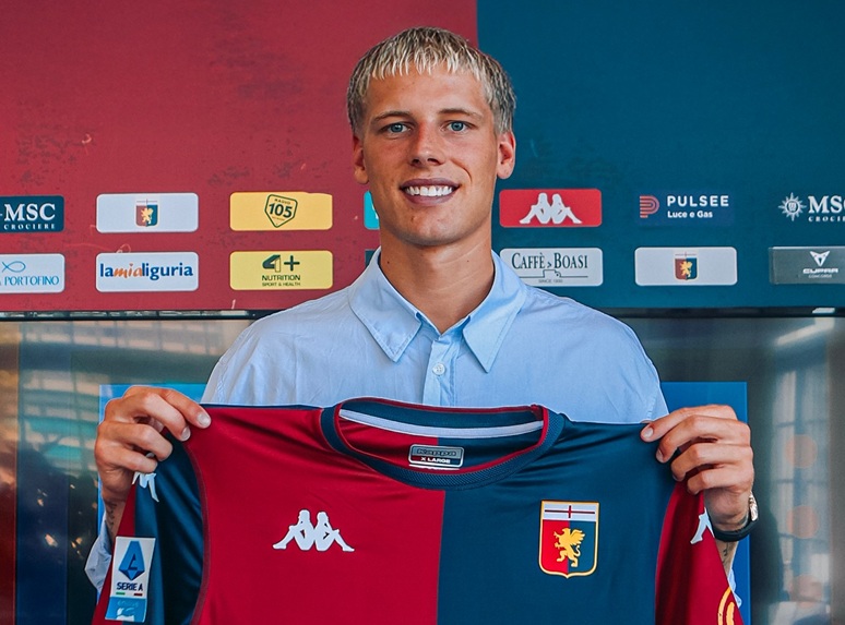 Genoa, trauma al setto nasale per Gronbaek: in dubbio per Como