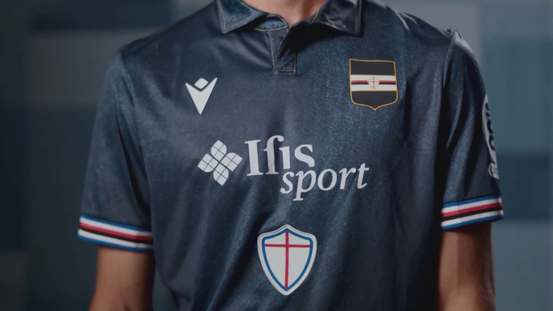 Sampdoria, la nuova terza maglia è un omaggio al “Blu di Genova” e alla tradizione marinara