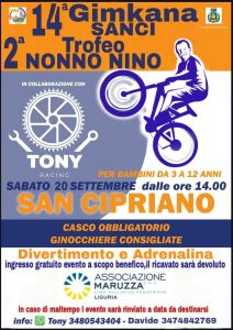 San Cipriano: la Gimkana in favore dell'Associazione Maruzza per le cure palliative pediatriche