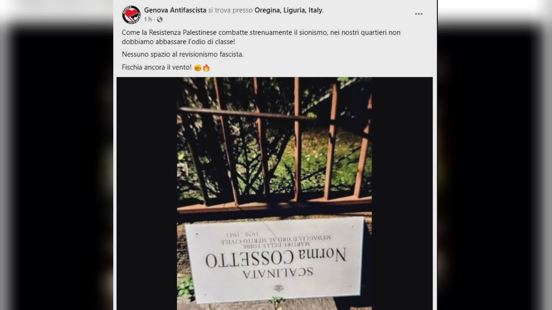 Genova: Oregina, nuovamente vandalizzata la targa per Norma Cossetto