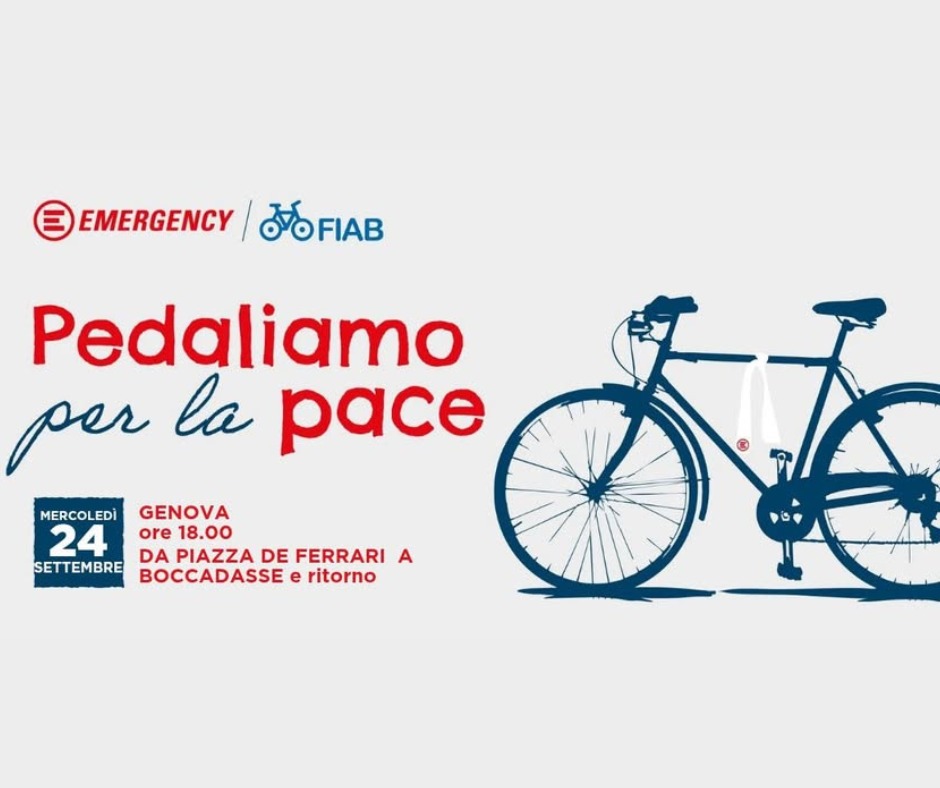 Genova pedala per la pace: il 24 settembre in bici contro la guerra