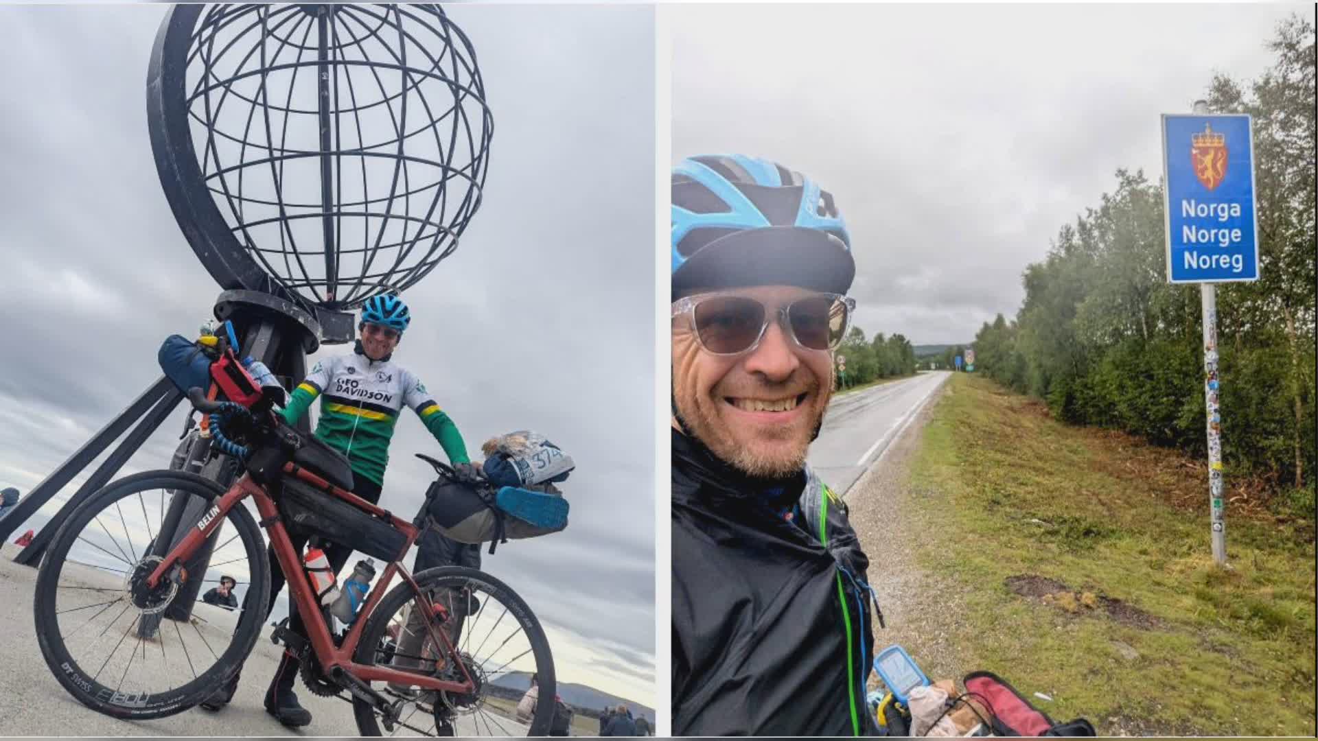 Rapallo, ciclismo estremo: Gianluca Arata della Geo Davidson pedala da Rovereto a Capo Nord per 4mila km