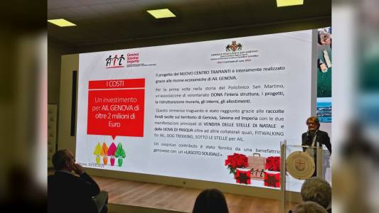 Ematologia, Ail Genova dona al San Martino il nuovo Centro Trapianti