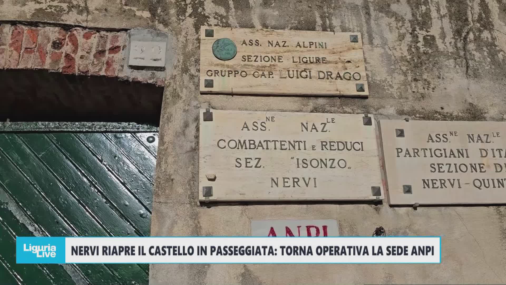 Telenord a Nervi: riapre il Castello in passeggiata, torna operativa la sede Anpi