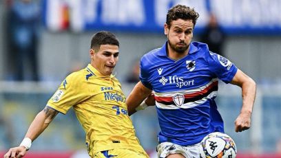 La Sampdoria muove la classifica: col Frosinone 1-1 tra errori e polemiche arbitrali