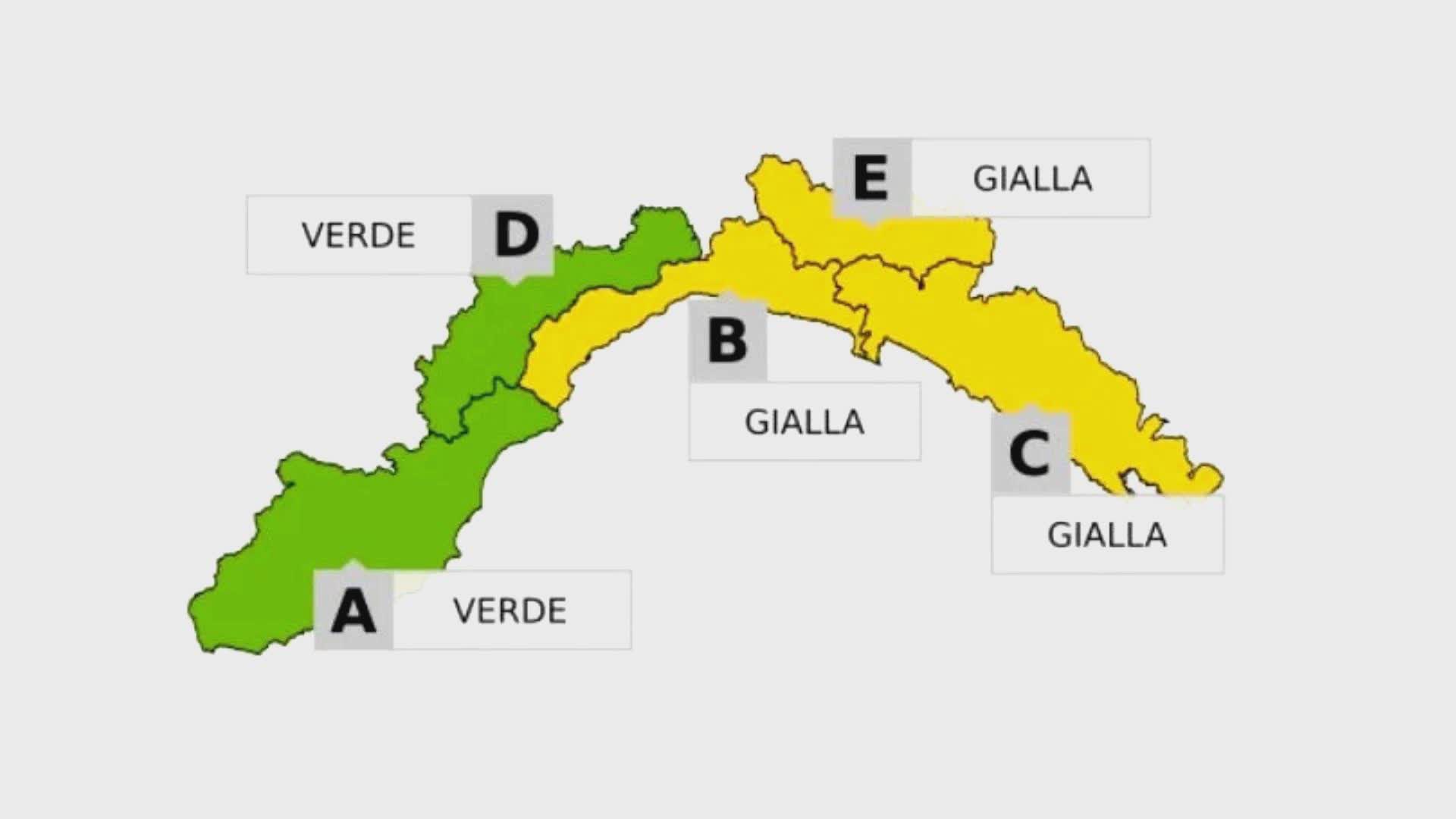 Liguria, domenica di allerta gialla per temporali: attesi rovesci e raffiche di vento tra mattina e pomeriggio su centro e levante