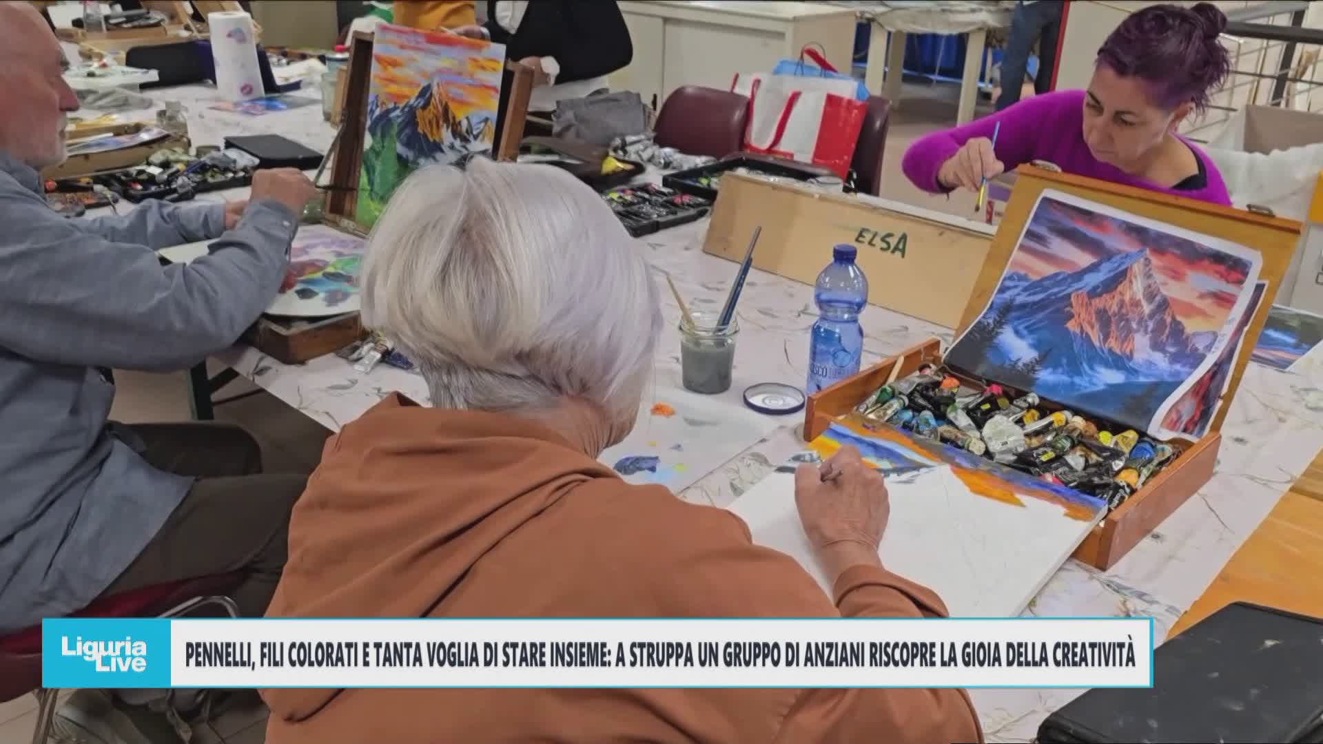 Pennelli, fili colorati e creatività: a Telenord gli anziani di Struppa che riscoprono il piacere di stare insieme