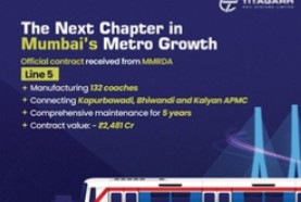 Titagarh si assicura un contratto per la linea 5 della metro di Mumbai