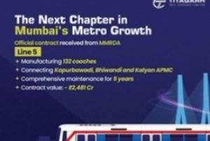 Titagarh si assicura un contratto per la linea 5 della metro di Mumbai