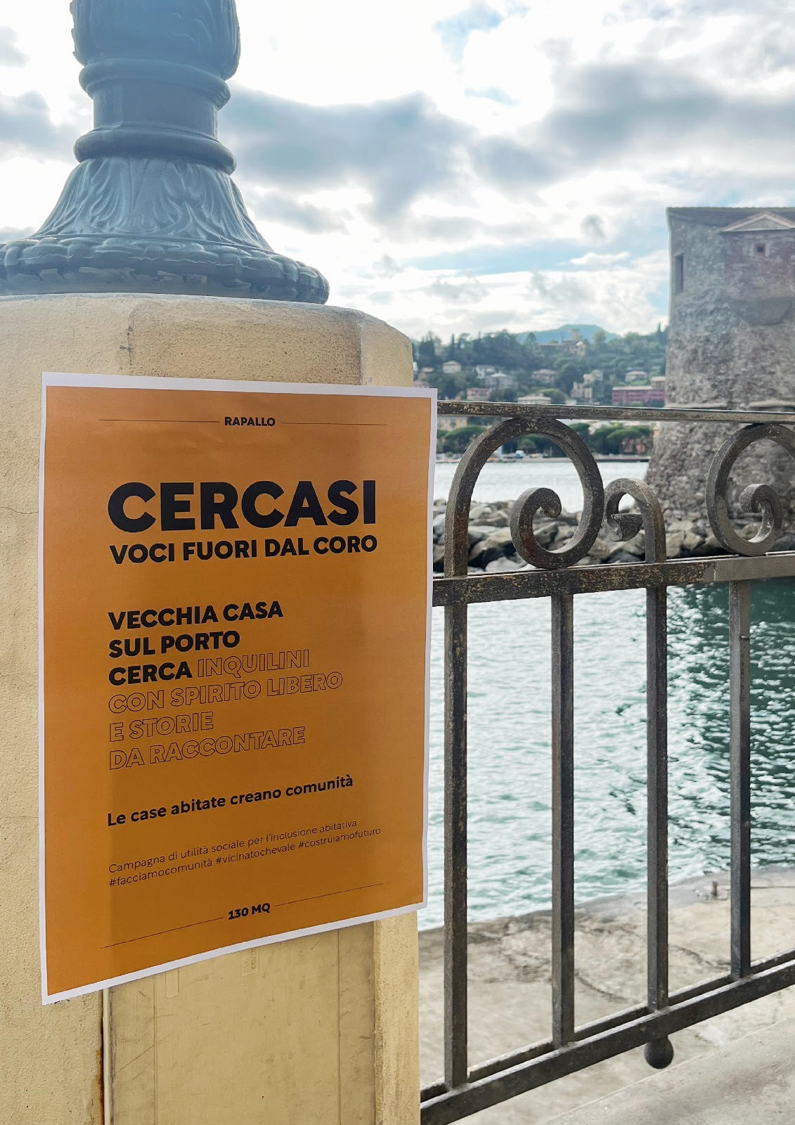 Tigullio: "cercasi frigo condiviso", i manifesti insoliti dell'originale campagna sull'abitare