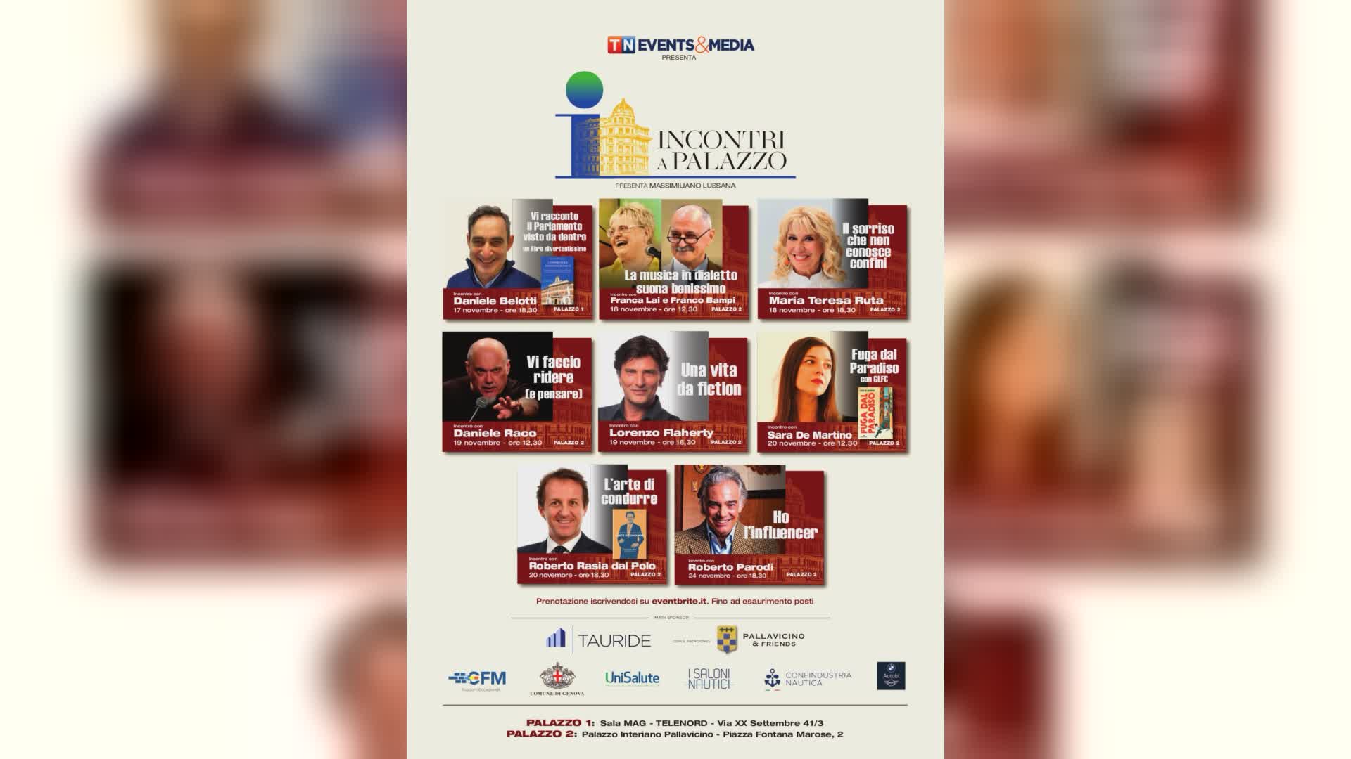 Incontri a Palazzo: prosegue il nuovo ciclo. Oggi Cristina Bolla, Sara De Martino, Pierdomenico Baccalario e Roberto Rasia dal Polo