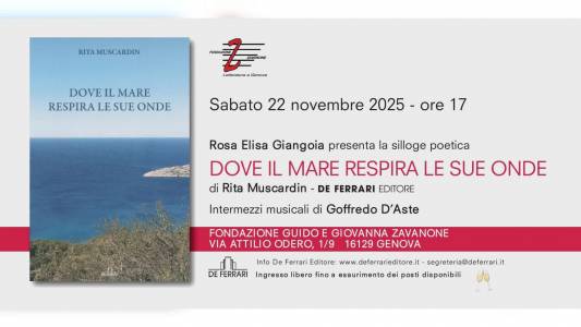 Poesia: "Dove il mare respira le sue onde", l'opera di Rita Muscardin in vetrina sabato 22 alla Fondazione Zavanone