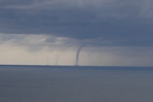 Portofino: quattro trombe d'aria al largo del Borgo, in una giornata livida e fredda