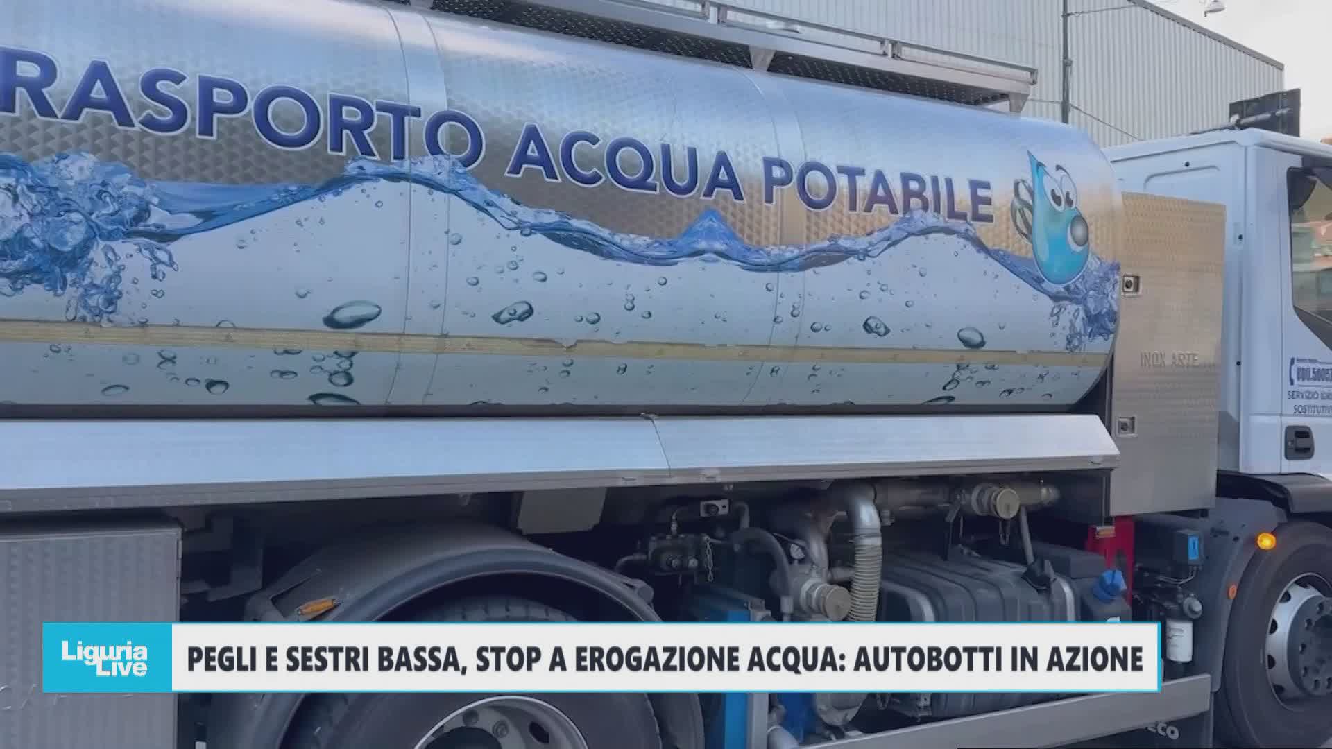 Genova: stop a erogazione acqua a Sestri Ponente e Pegli bassa, autobotti in azione