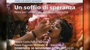 “Un soffio di speranza”, al Carlo Felice il concerto benefico per un mondo senza poliomielite