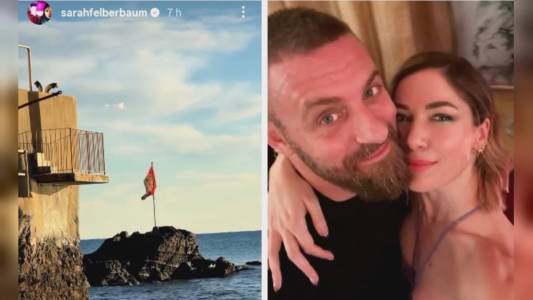 Sarah Felberbaum, moglie di De Rossi, si innamora del Genoa: la bandiera rossoblù a Boccadasse nel suo ultimo post